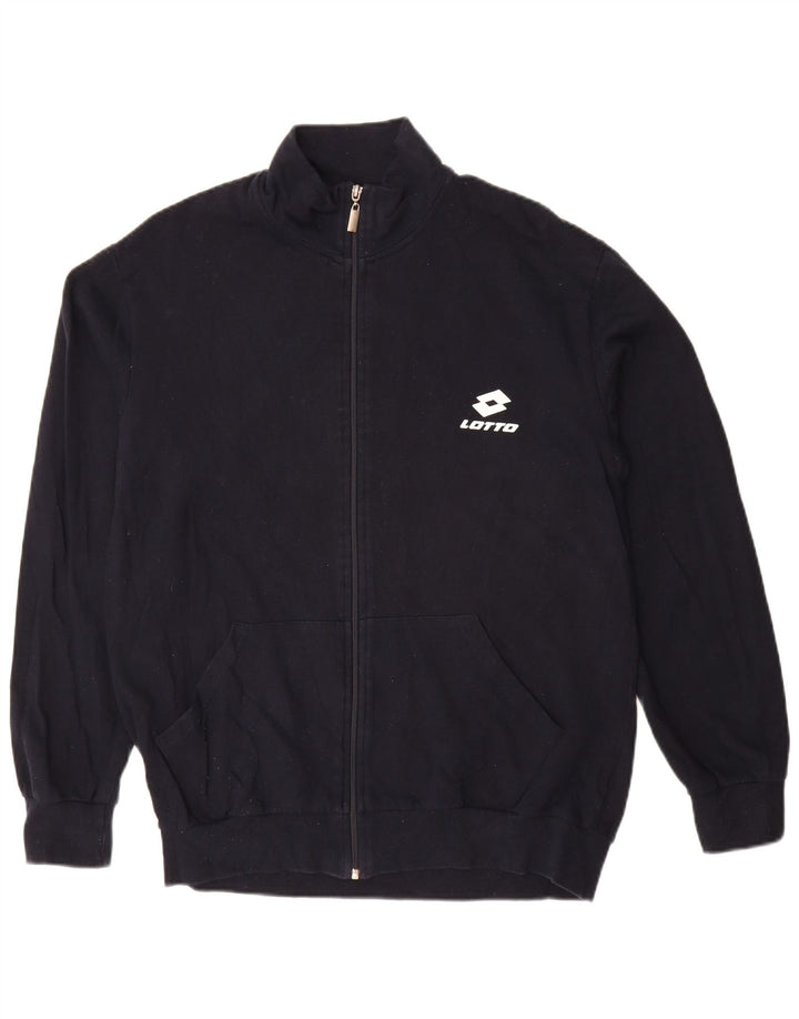 Lotto Mens Treino Top Jacket XL Azul Marinho Algodão