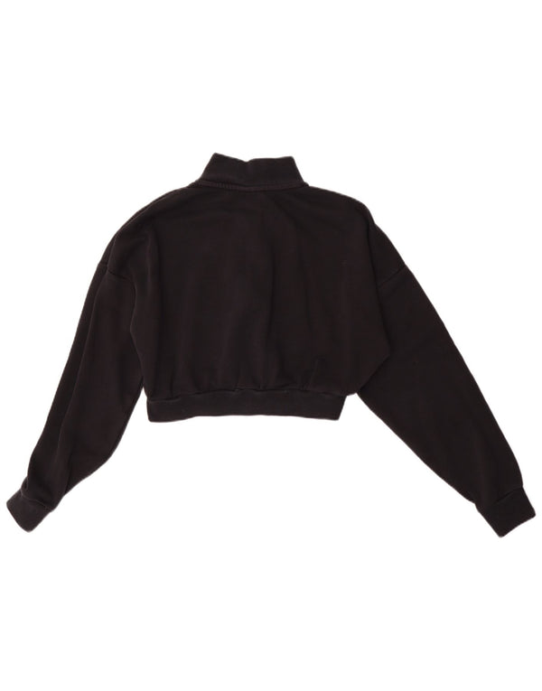 Moletom feminino Nike oversized com zíper e gola alta UK 6 XS algodão preto