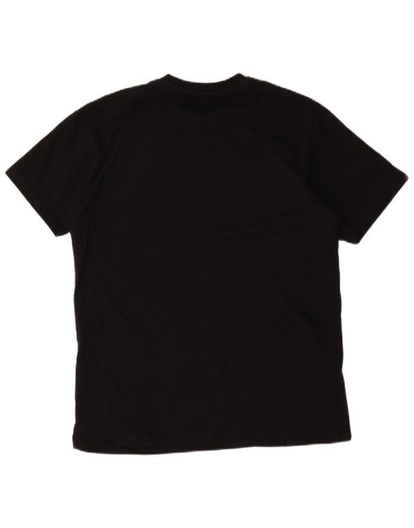 Pull & Bear Camiseta masculina 2 Pac com estampa gráfica pequena preta