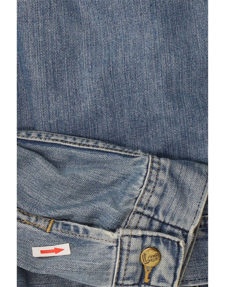 Lee Mens Rider Denim Jacket UK 40 Grande Algodão Azul