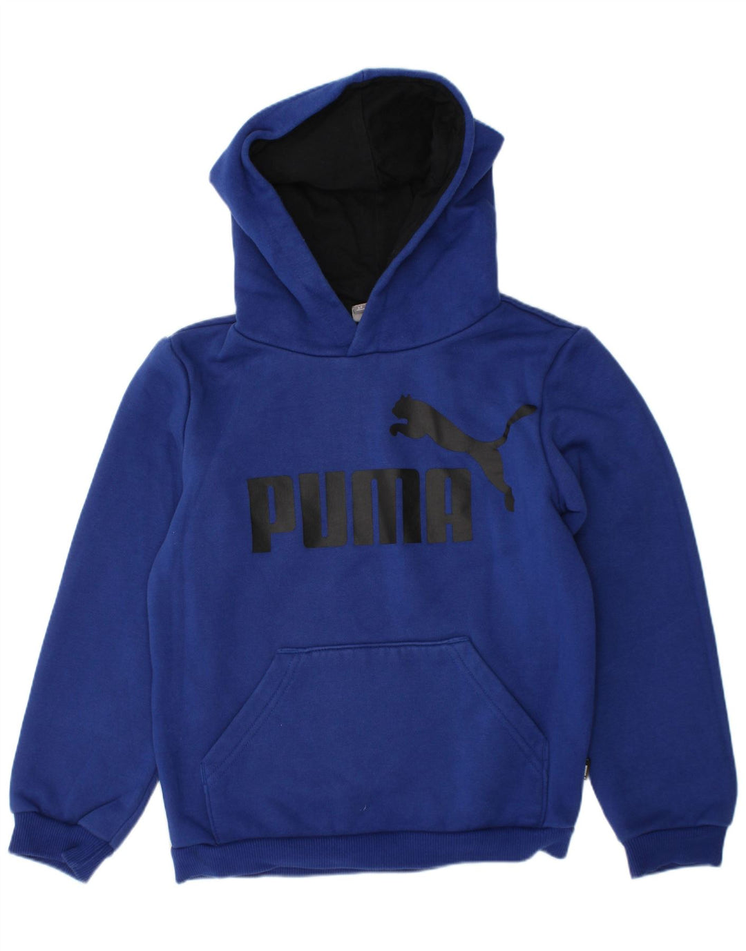 Jumper com capuz gráfico PUMA Boys 7-8 anos algodão azul