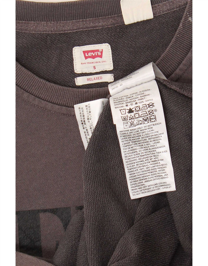 Levi's Mens Relaxed Graphic Moletom Jumper Pequeno Algodão Cinza