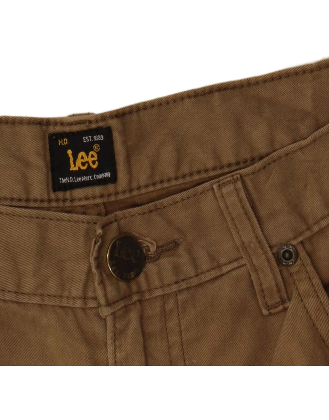 Shorts casuais masculinos LEE W32 médio bege