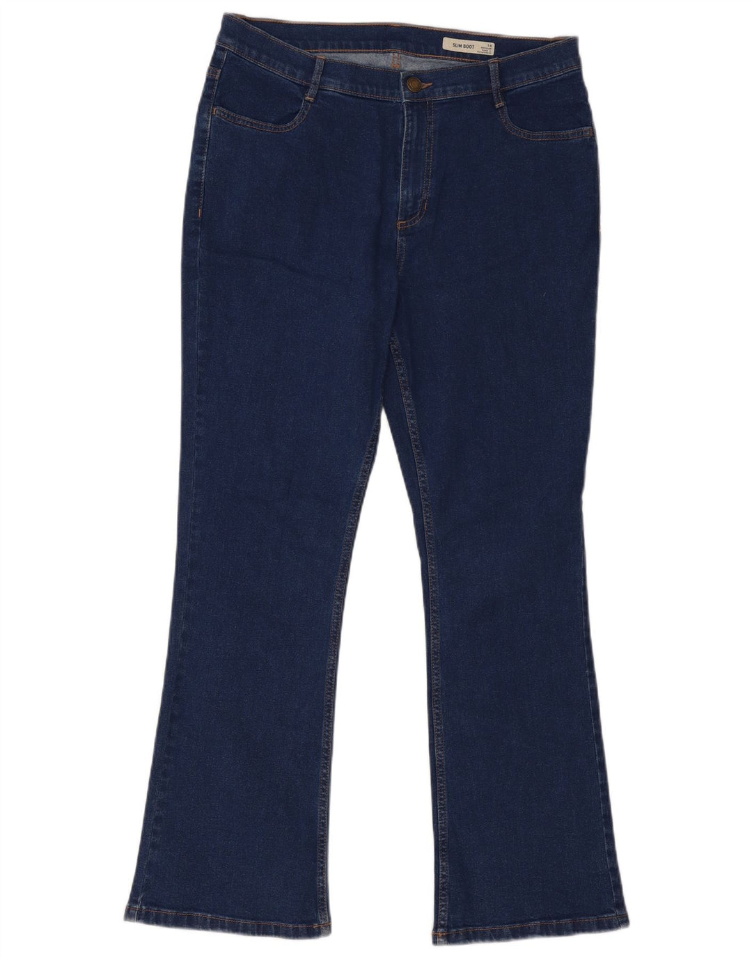 Jeans Marks & Spencer Regular Slim Bootcut Feminino Reino Unido 14 Grande W34 L30 Azul