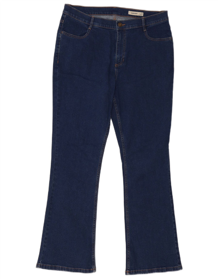 Jeans Marks & Spencer Regular Slim Bootcut Feminino Reino Unido 14 Grande W34 L30 Azul
