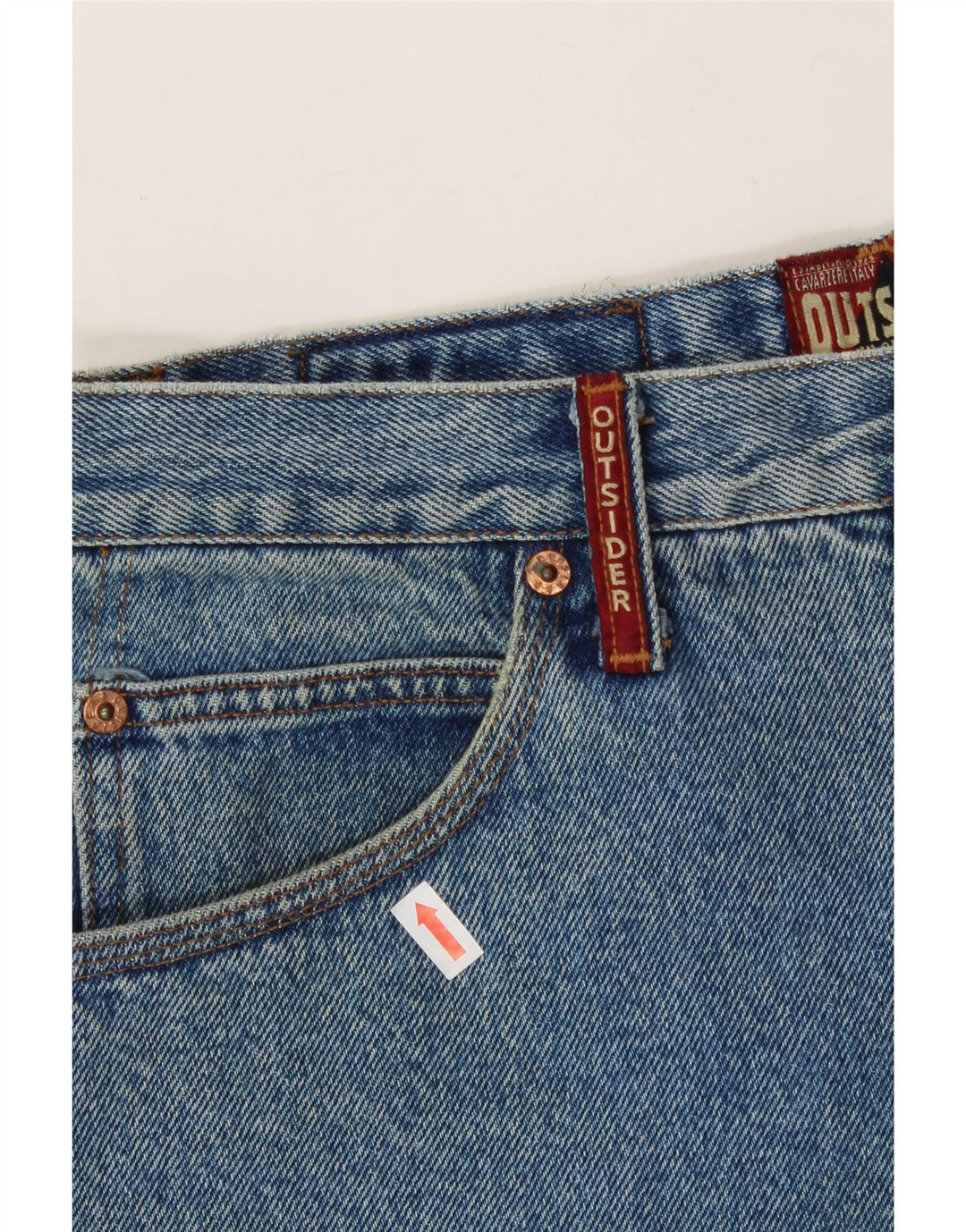 OUTSIDER Womens Tapered Jeans W31 L29 Blue Cotton Vintage Outsider and Second-Hand Outsider from Messina Hembry 