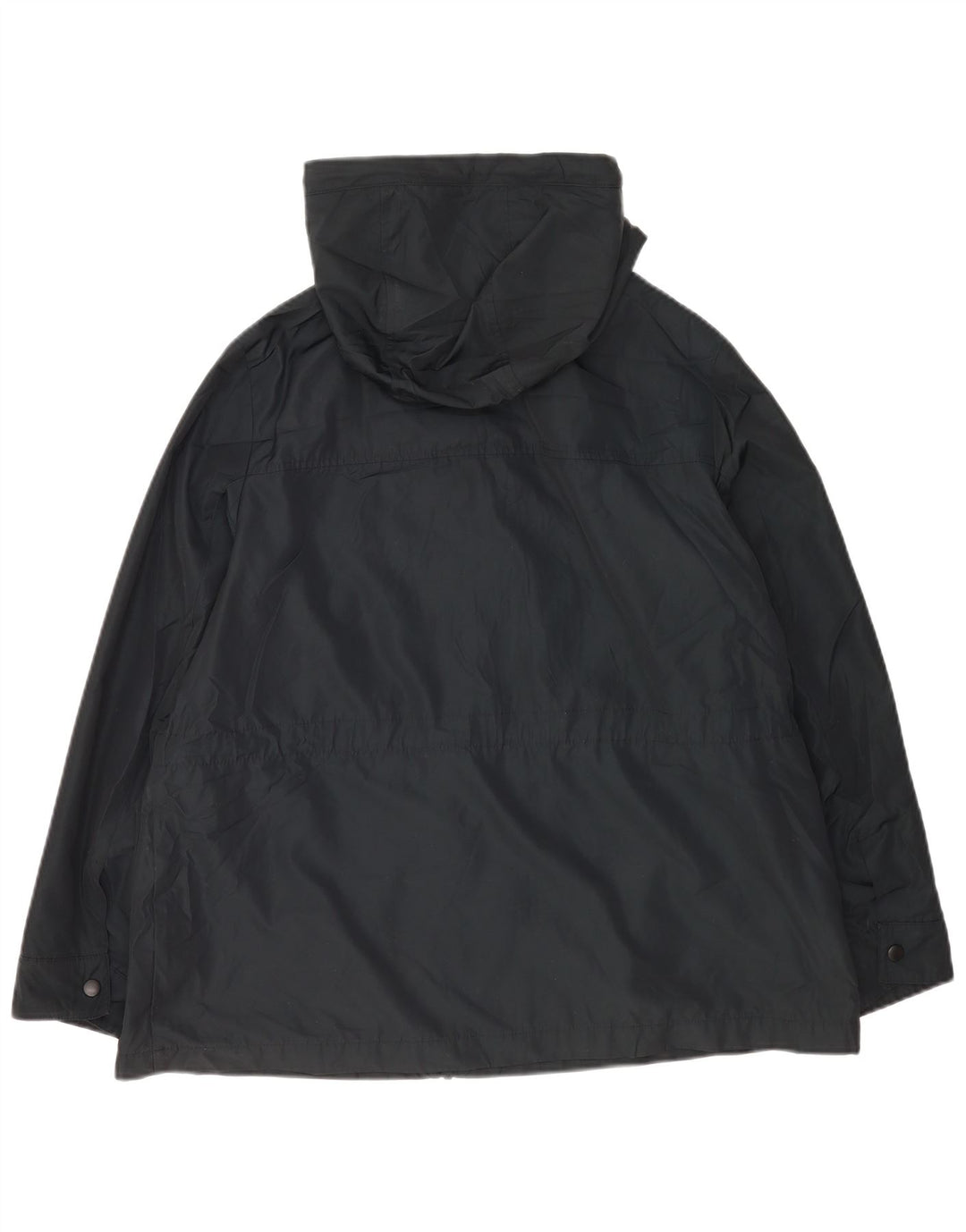 Jaqueta de chuva feminina Marks & Spencer com capuz grande tamanho UK 18 XL azul marinho