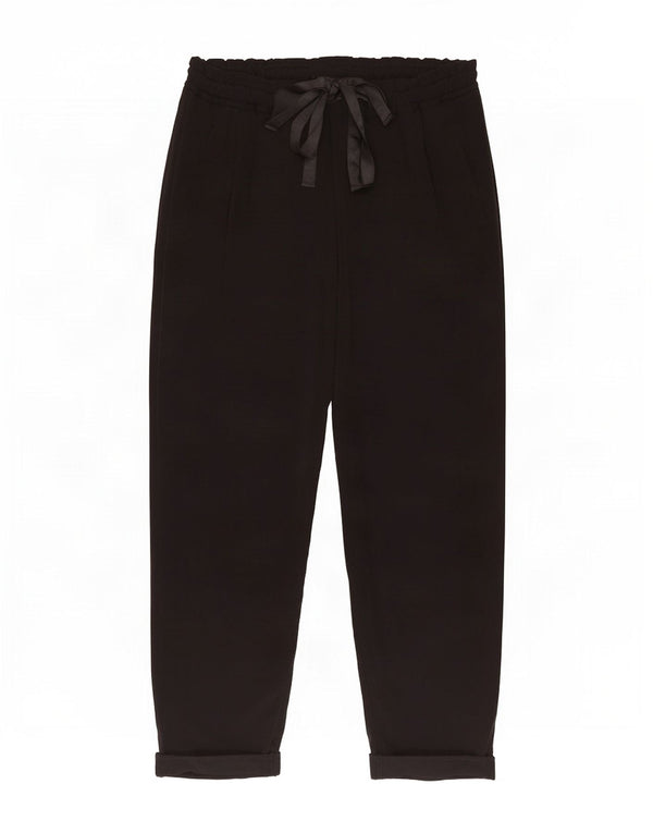 Zara Calça feminina folgada cortada média W28 L25 preta