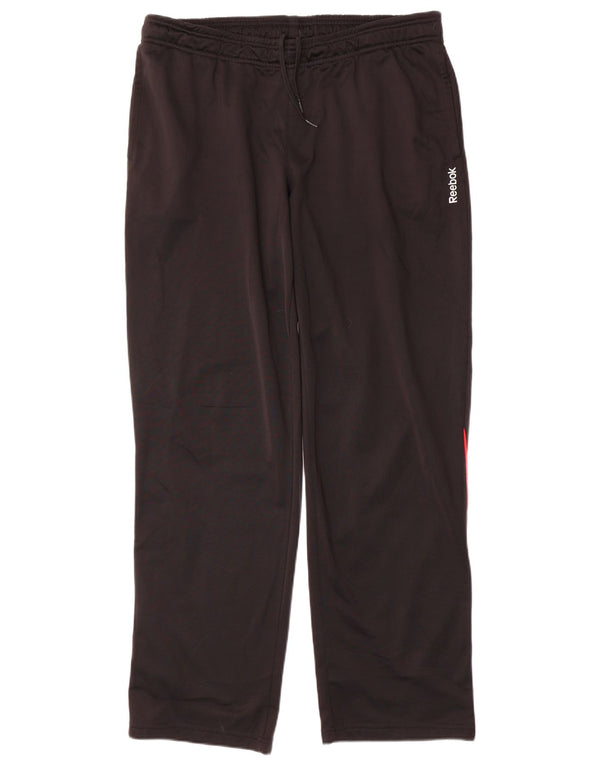 Calça de treino masculina Reebok grande poliéster preto