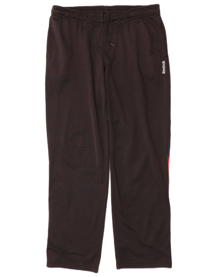 Calça de treino masculina Reebok grande poliéster preto
