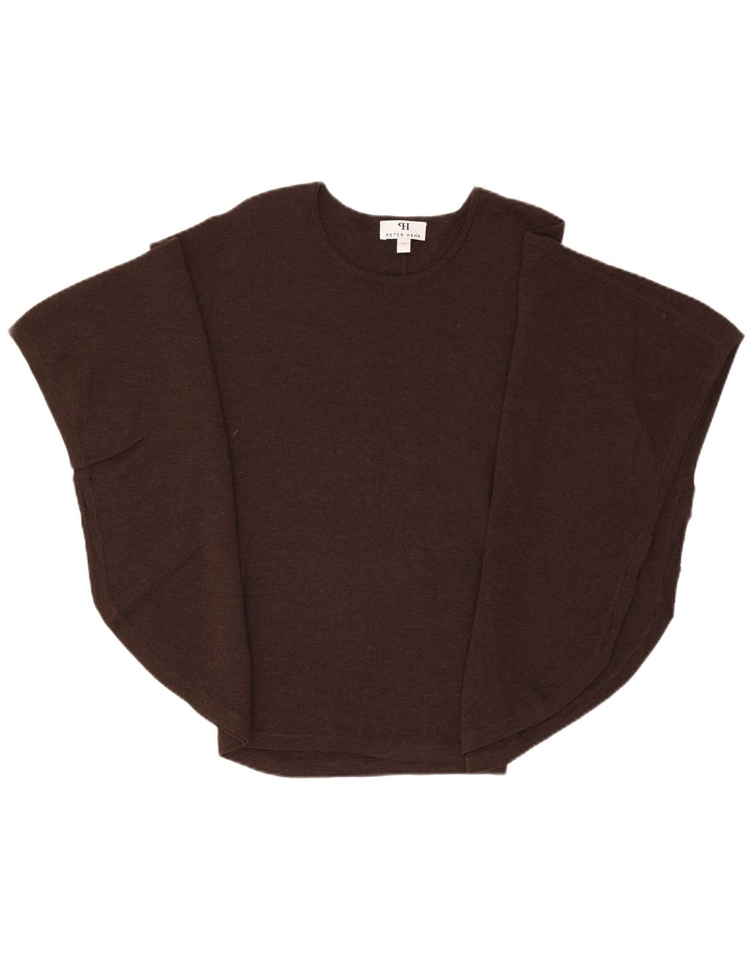 Peter Hahn Poncho Jumper feminino Reino Unido 14 marrom médio