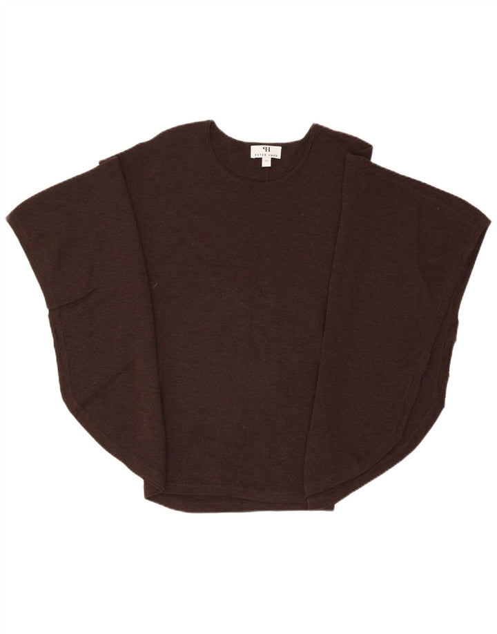 Peter Hahn Poncho Jumper feminino Reino Unido 14 marrom médio