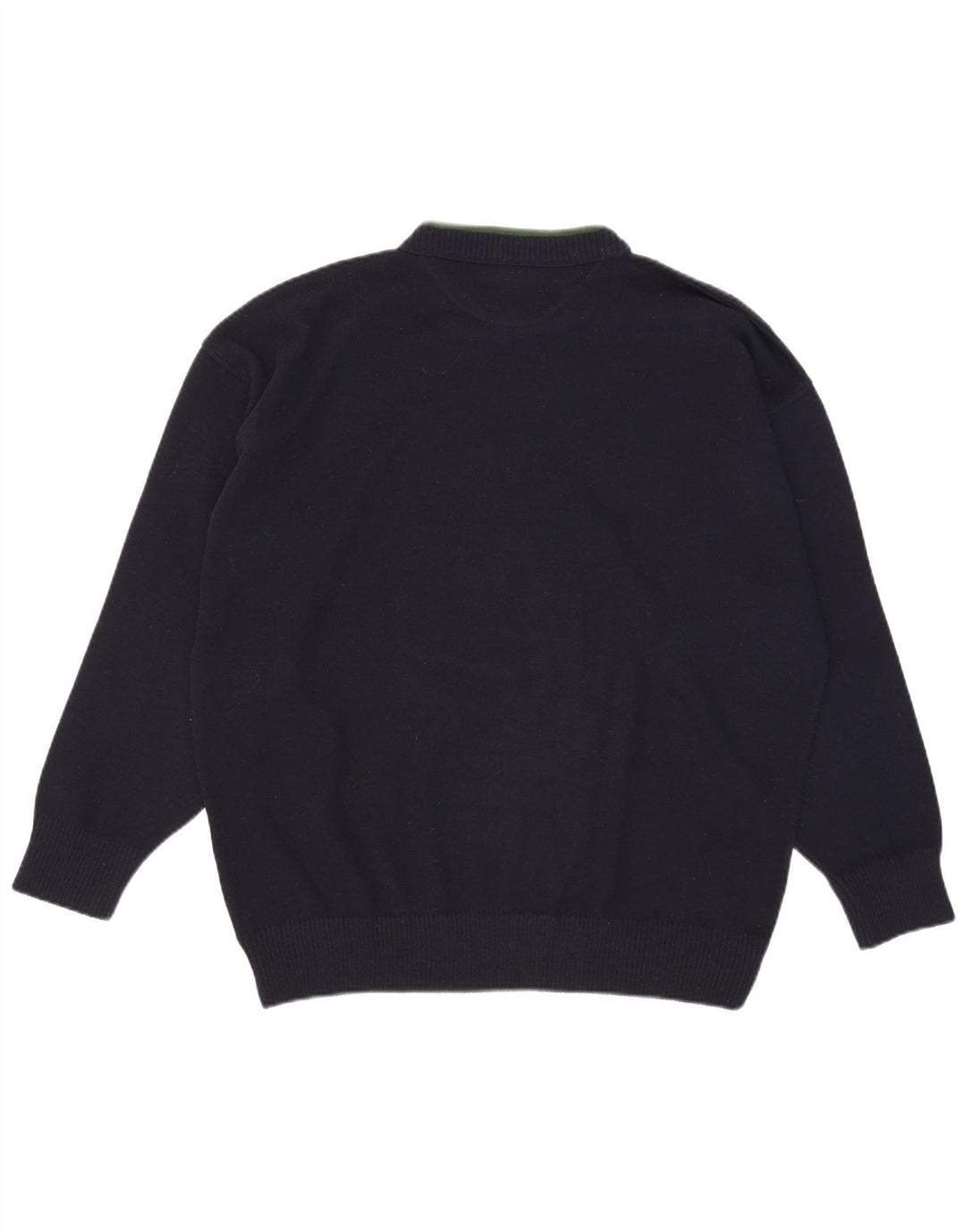 Suéter masculino Alexander's com gola redonda e 2XL de lã azul marinho
