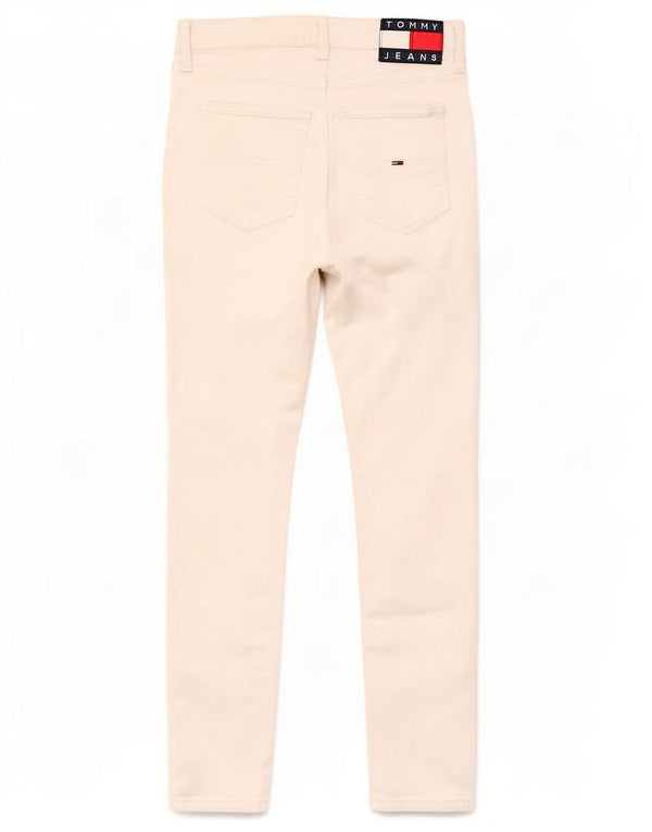 Tommy Hilfiger feminino Sylvia High Rise Super Skinny Jeans W29 L27 Branco