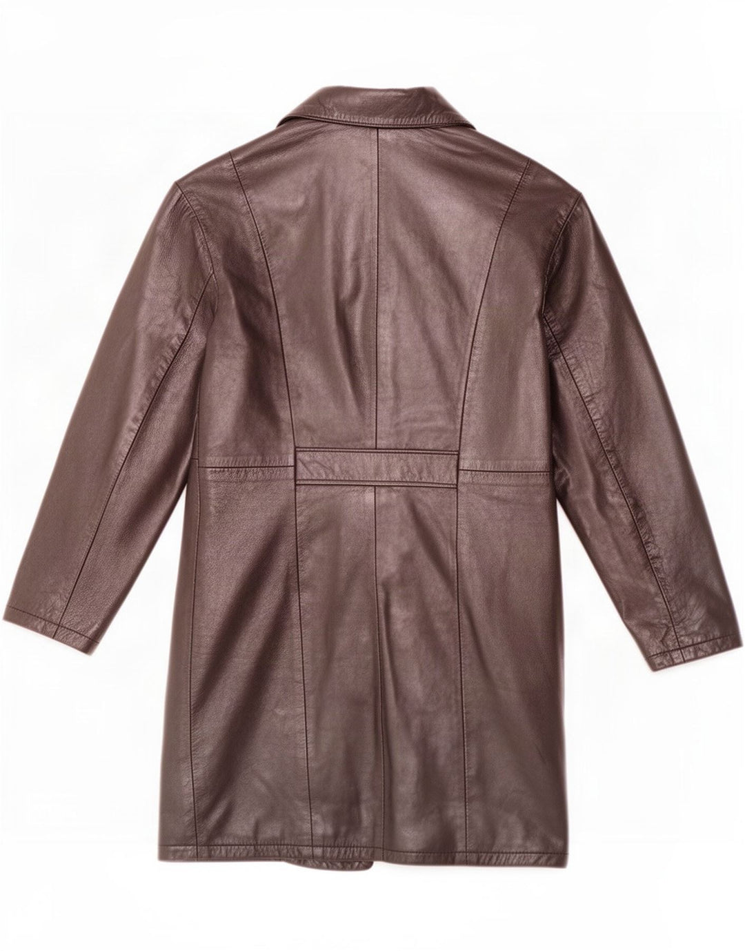 Casaco de couro feminino vintage UK 14 médio preto