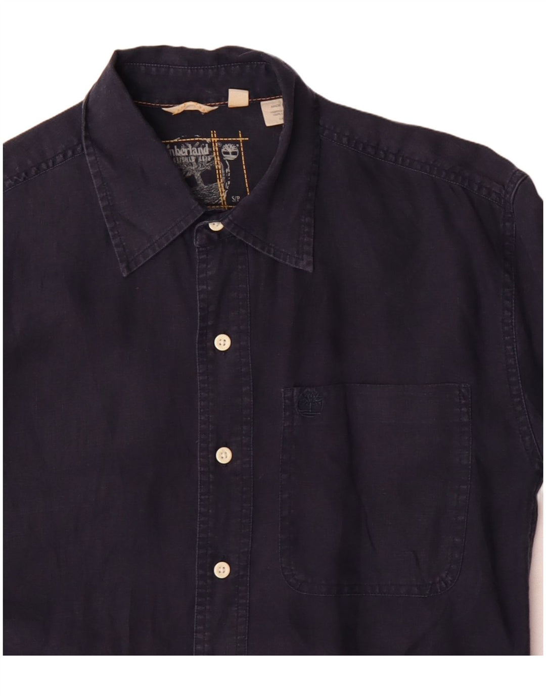 Camisa masculina Timberland pequena azul marinho