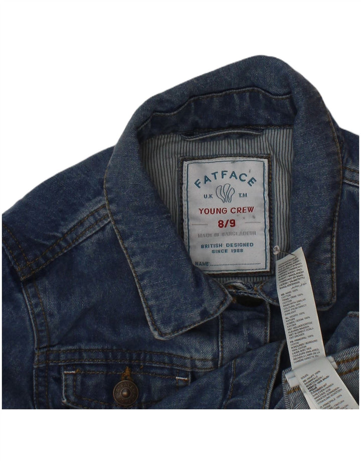 Jaqueta jeans feminina Fat Face 8-9 anos algodão azul
