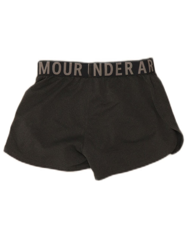 Shorts esportivos gráficos Under Armour Girls Heat Gear 9-10 anos cinza médio