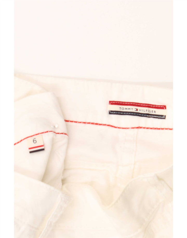 Shorts Chino feminino Tommy Hilfiger EUA 6 médio W32 algodão branco