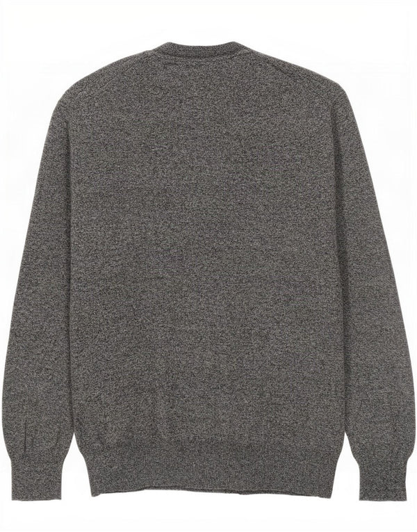 Suéter masculino Superdry com gola redonda 2XL algodão manchado cinza