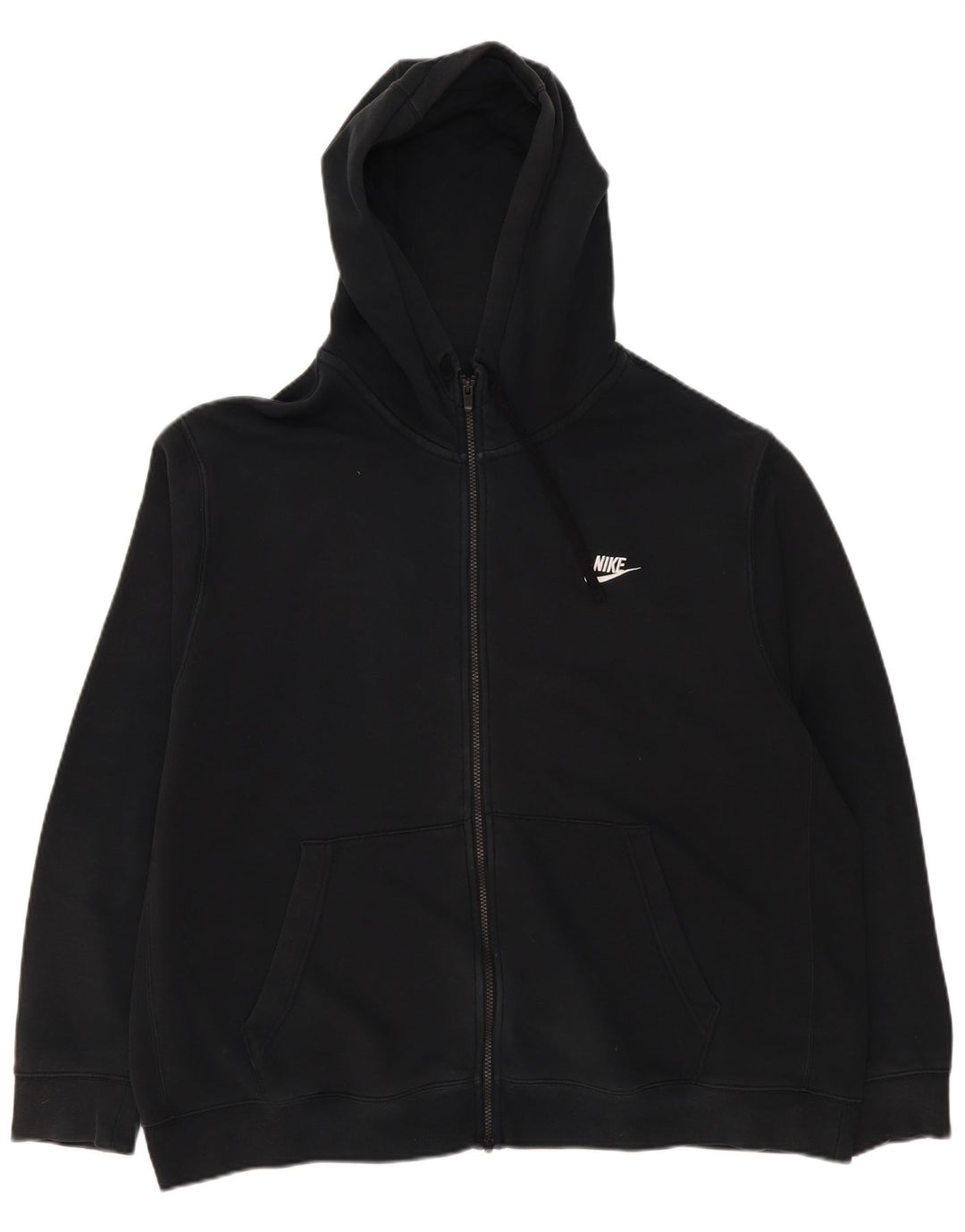 Suéter Nike masculino com capuz e zíper 2XL algodão preto