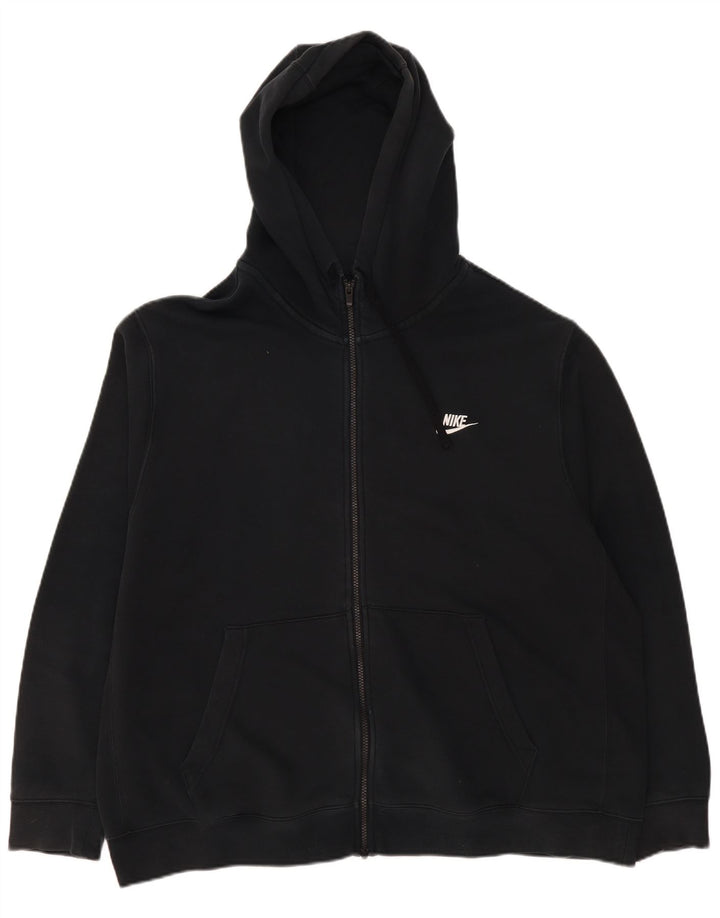 Suéter Nike masculino com capuz e zíper 2XL algodão preto