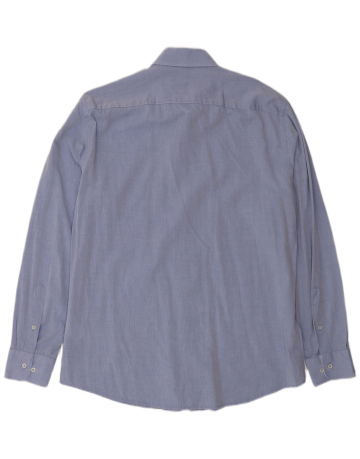 Camisa masculina Trussardi tamanho 42 grande algodão azul