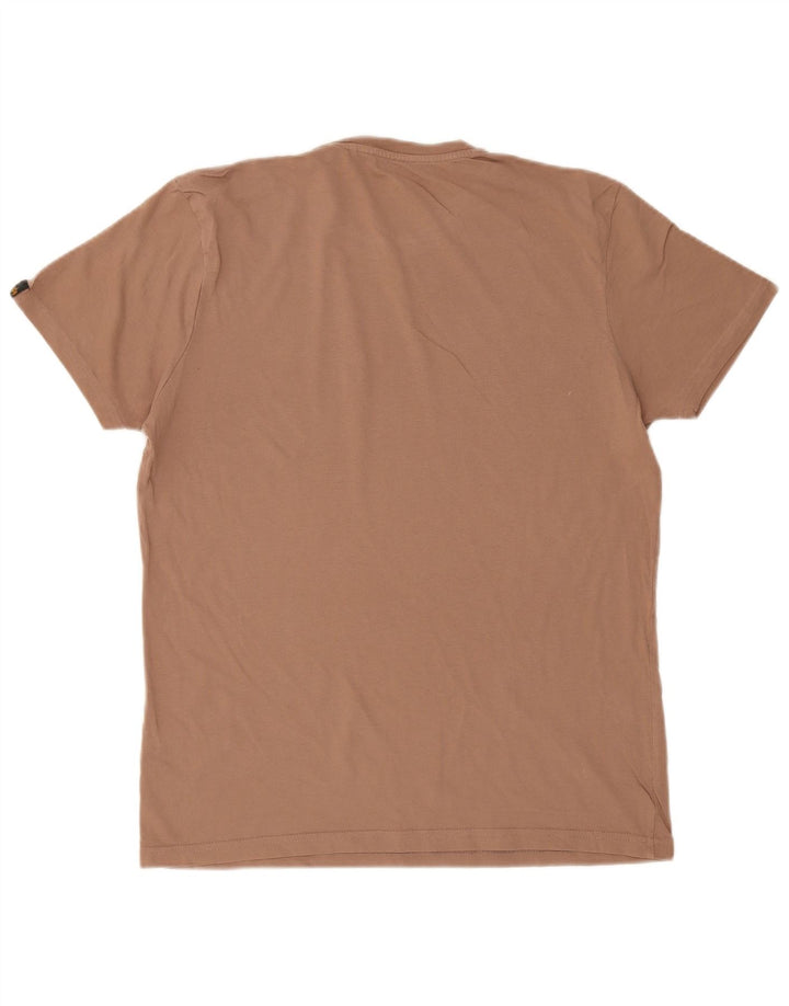 Camiseta masculina ALPHA INDUSTRIES grande algodão marrom
