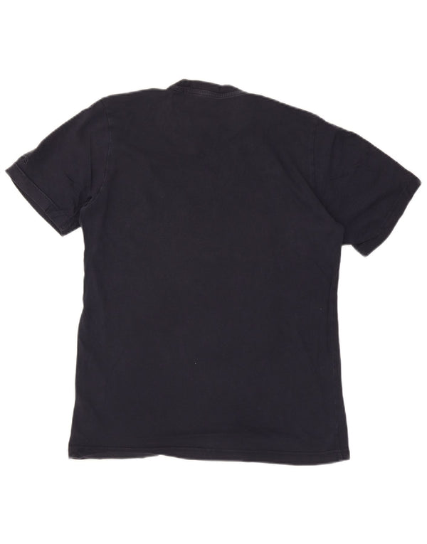 ADIDAS Mens Graphic T-Shirt Top Pequeno Algodão Azul Marinho