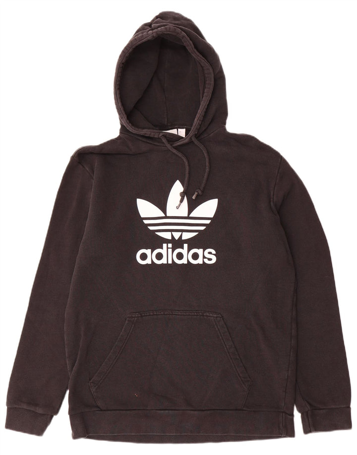 Adidas masculino gráfico moletom com capuz médio algodão preto