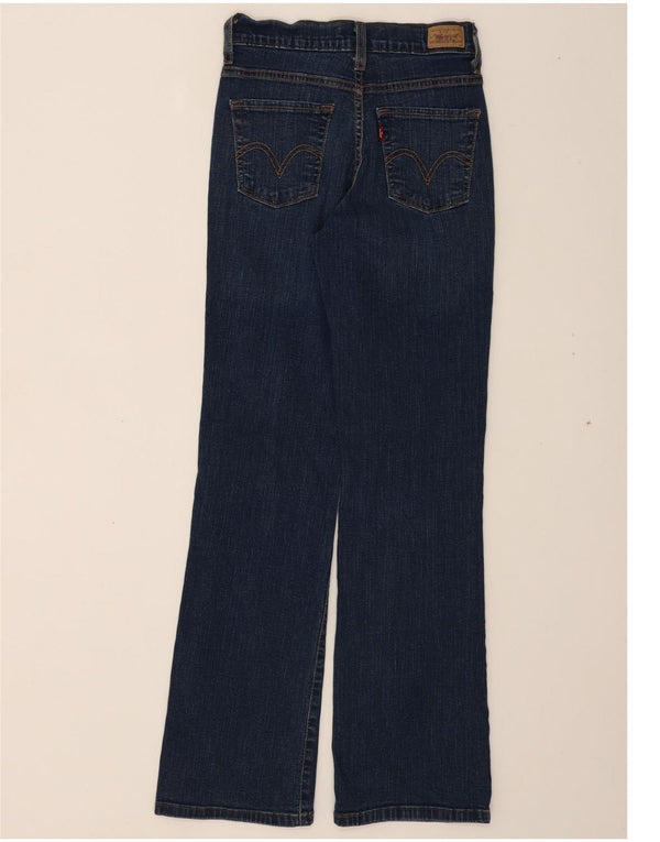 Jeans femininos LEVI'S Perfectly Slimming Bootcut EUA 2 XS W24 L30 algodão azul