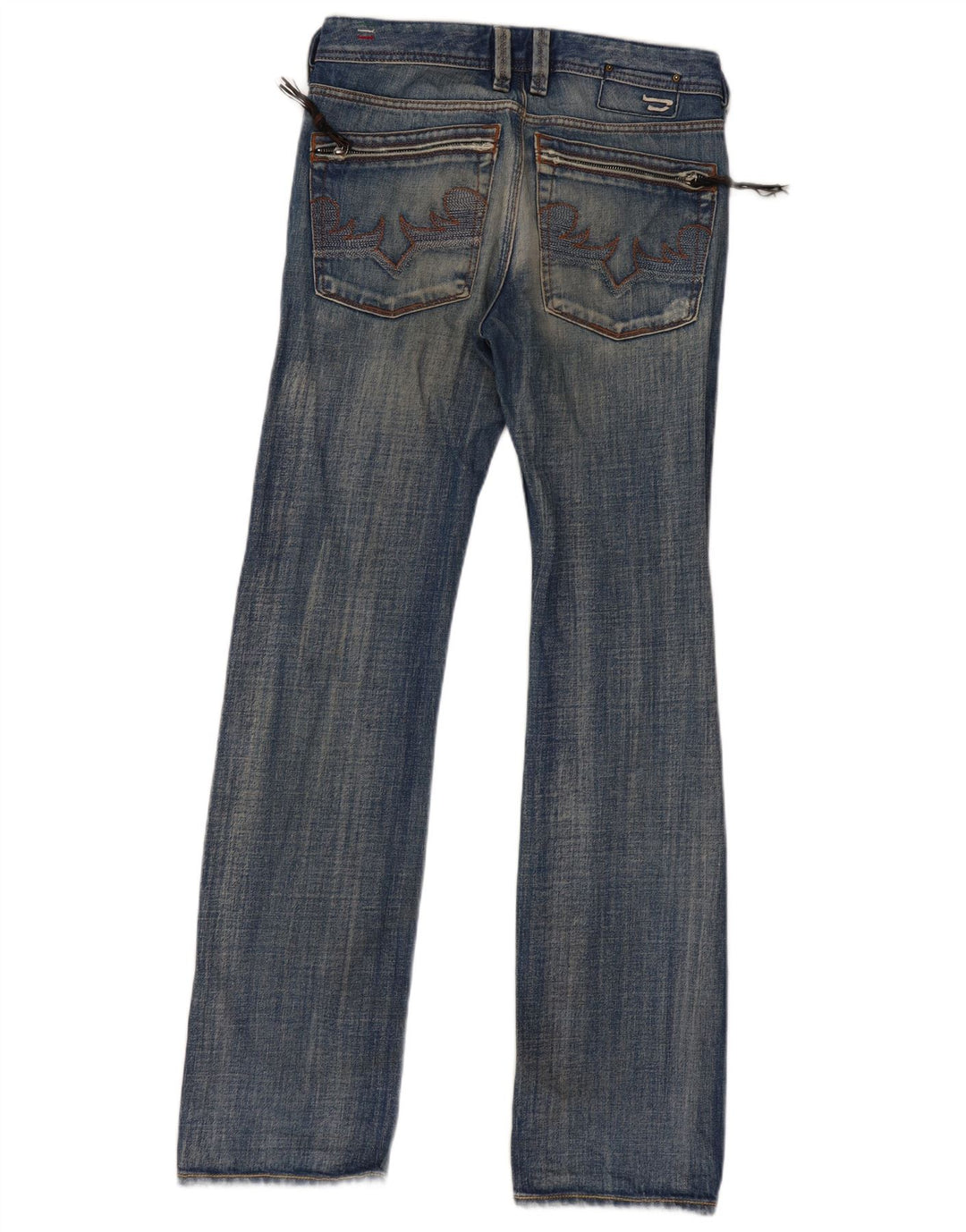DIESEL Masculino Yarik Straight Jeans W29 L34 Azul Algodão