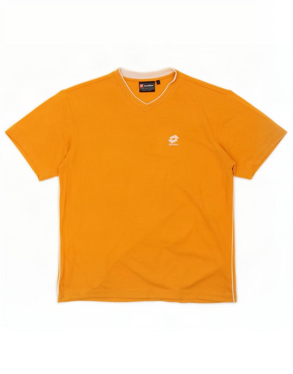 Lotto Mens T-Shirt Top XL Orange Cotton