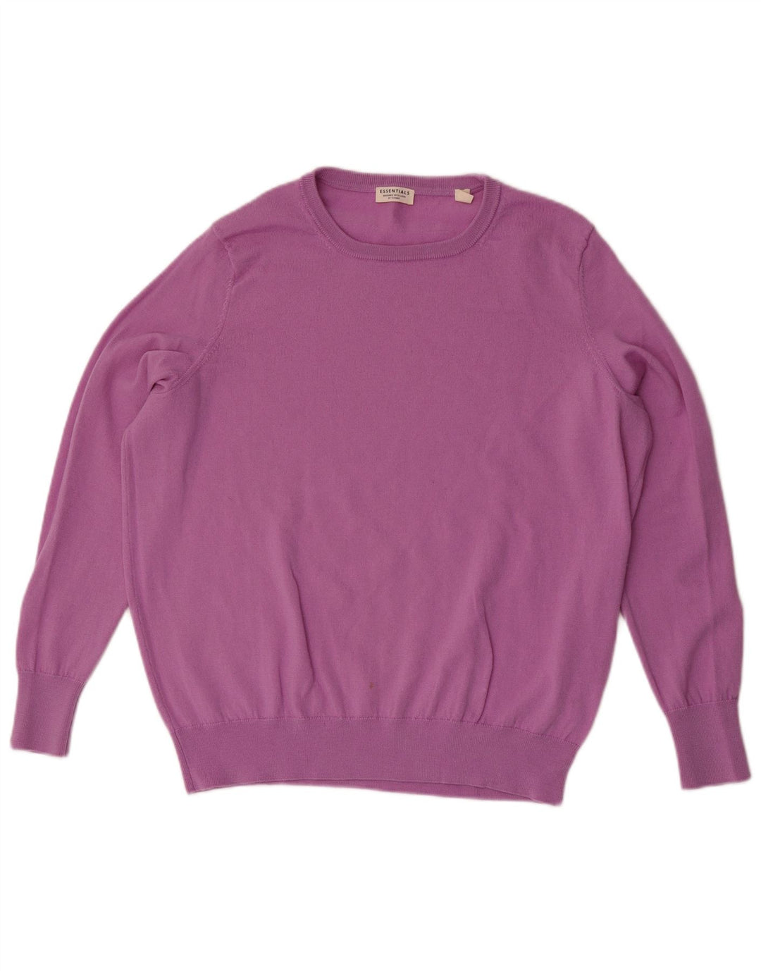 Suéter masculino Essentials com gola redonda UE 48/50 lã merino roxa média