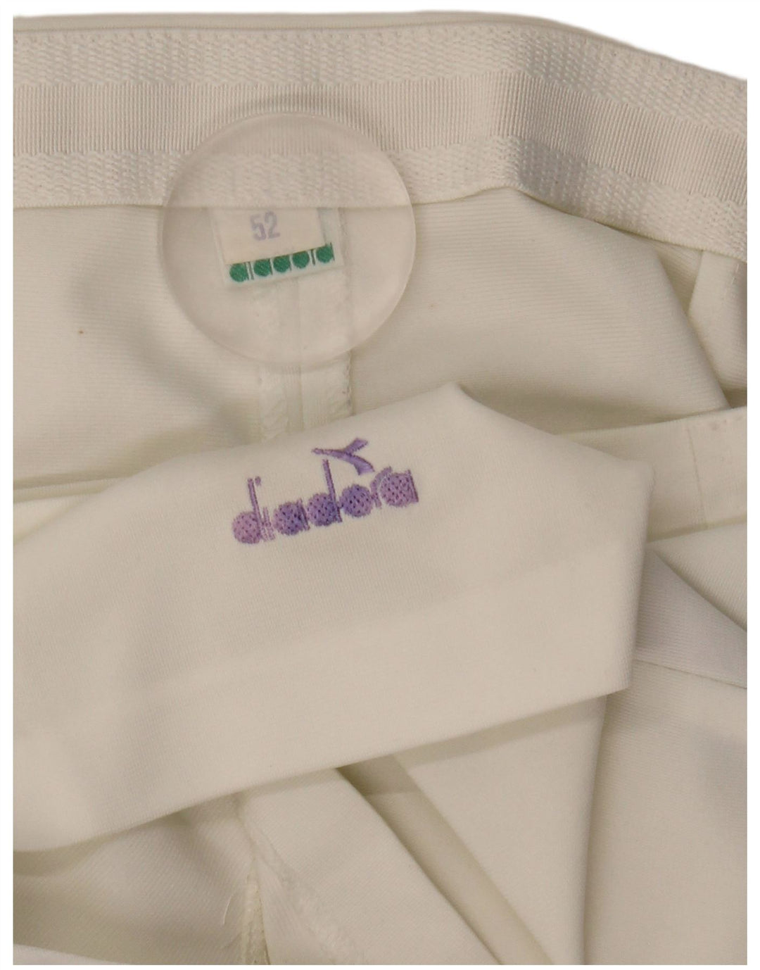 Shorts Chino feminino Diadora W33 grande bloco colorido branco