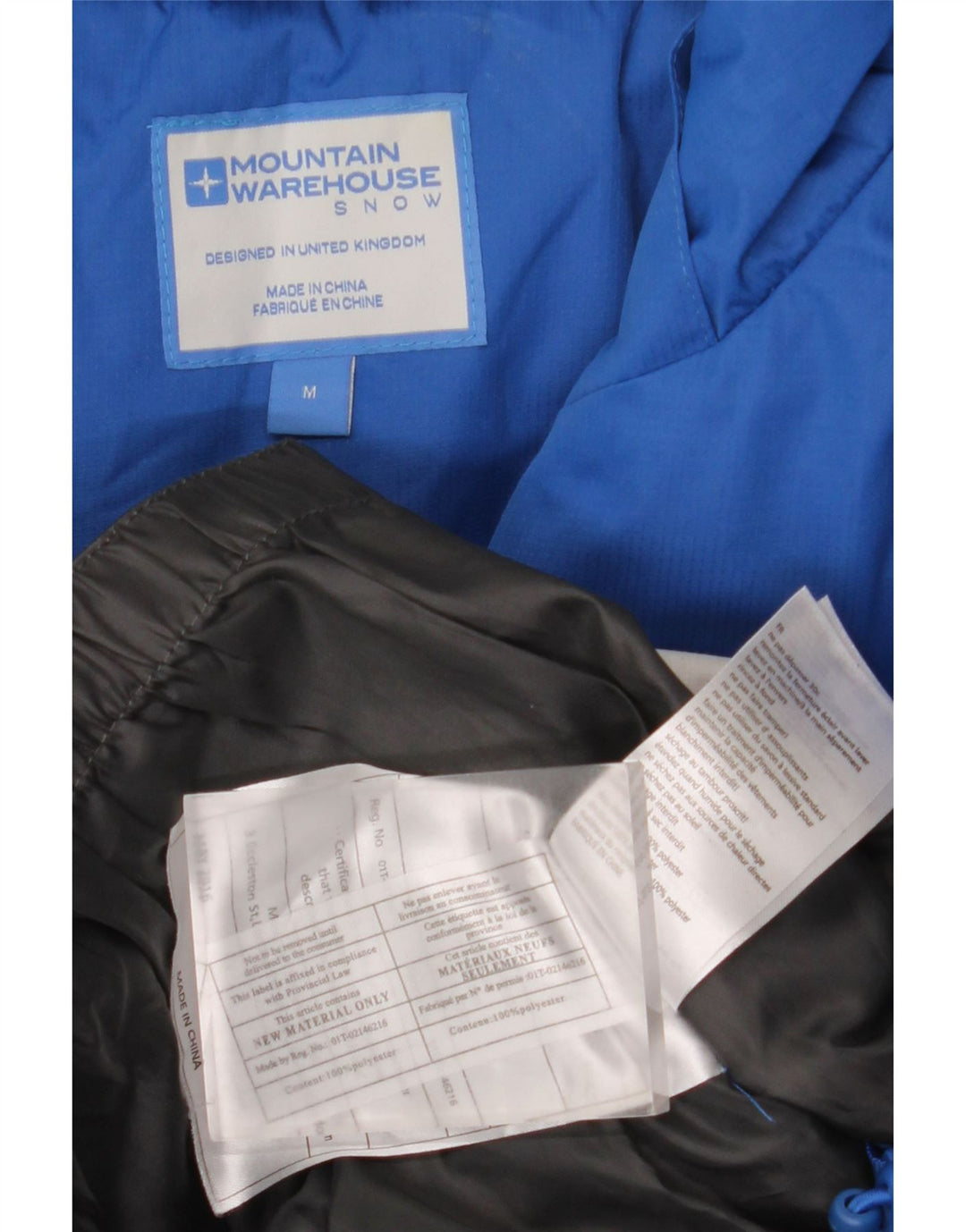 Jaqueta corta-vento masculina Mountain Warehouse Reino Unido 38 bloco colorido azul médio