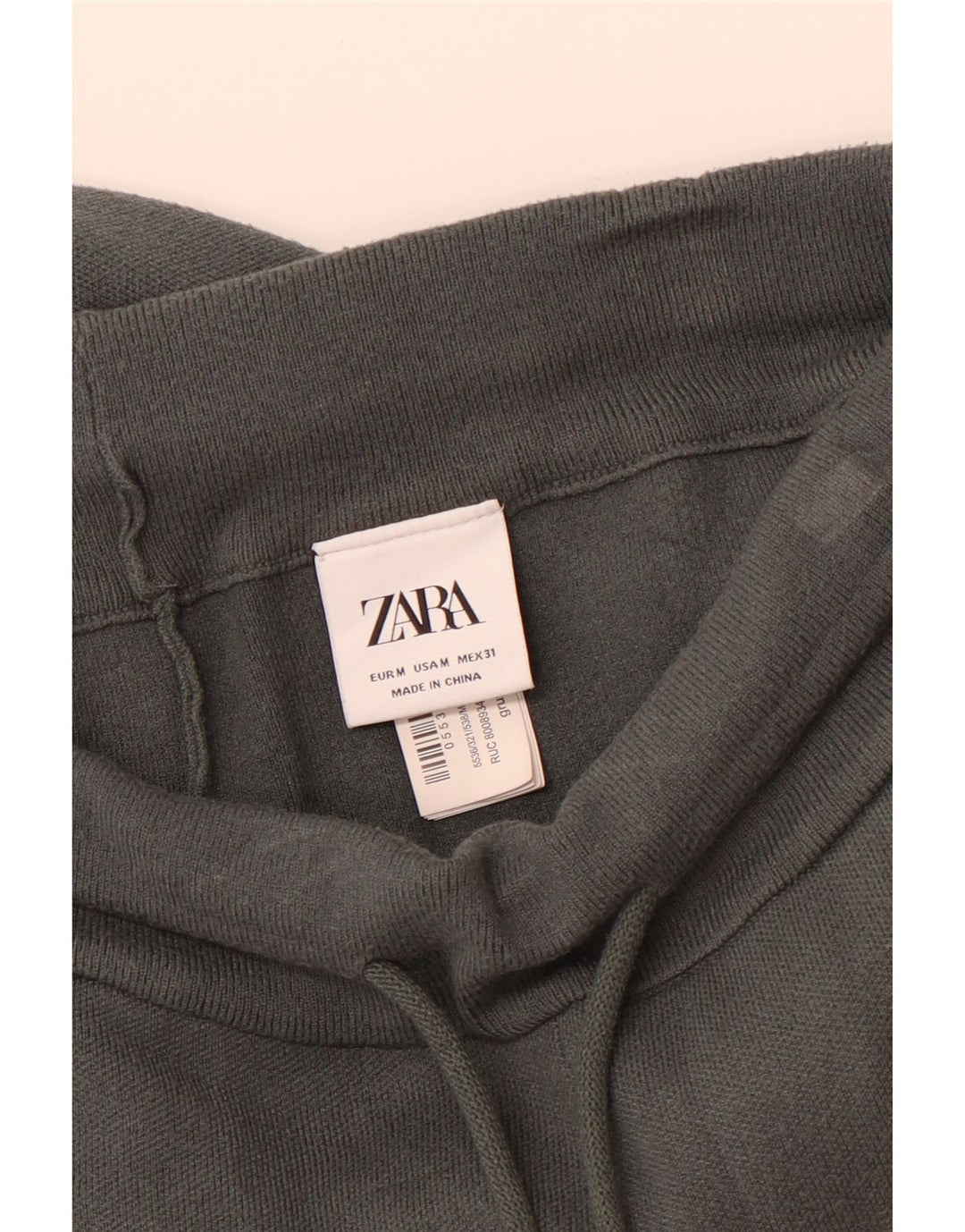 ZARA Calça de treino masculina Joggers cinza médio viscose