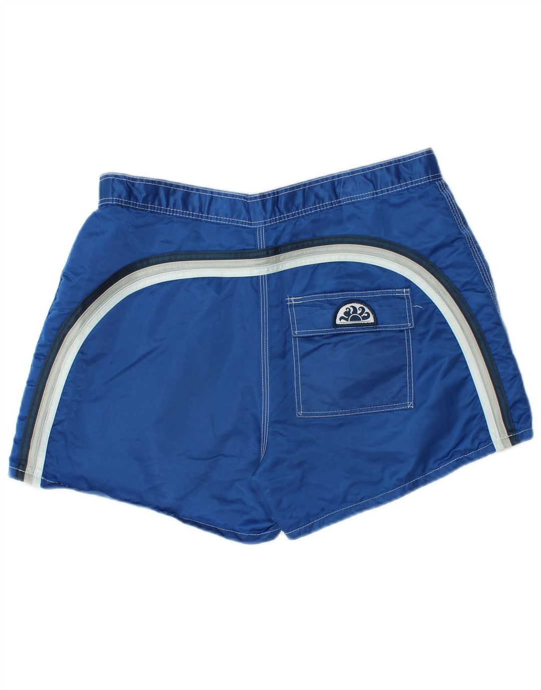 Shorts de natação masculino Sundek médio azul listrado nylon