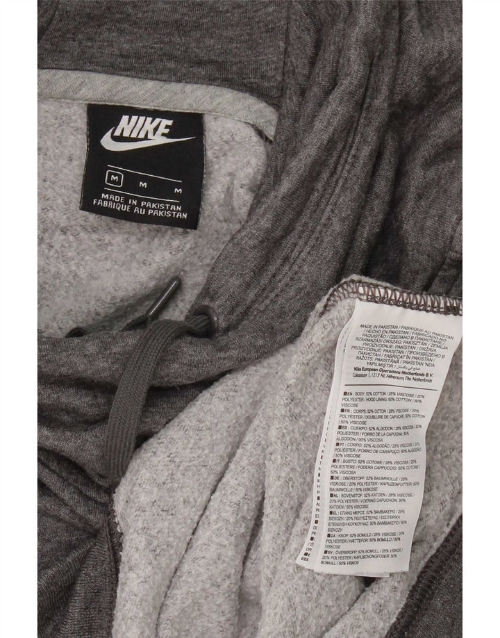 Nike Womens Hoodie Jumper UK 14 Médio Cinza Algodão