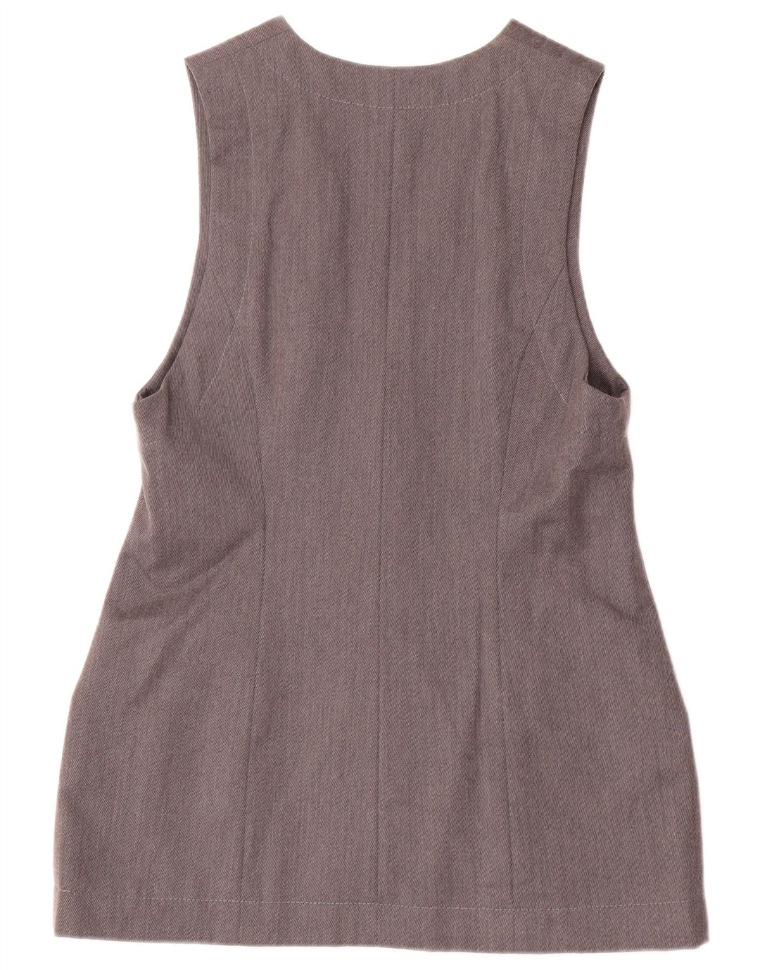 Conjunto de saia feminina vintage com 2 botões e 2 peças Reino Unido 12 médio W28 listrado cinza