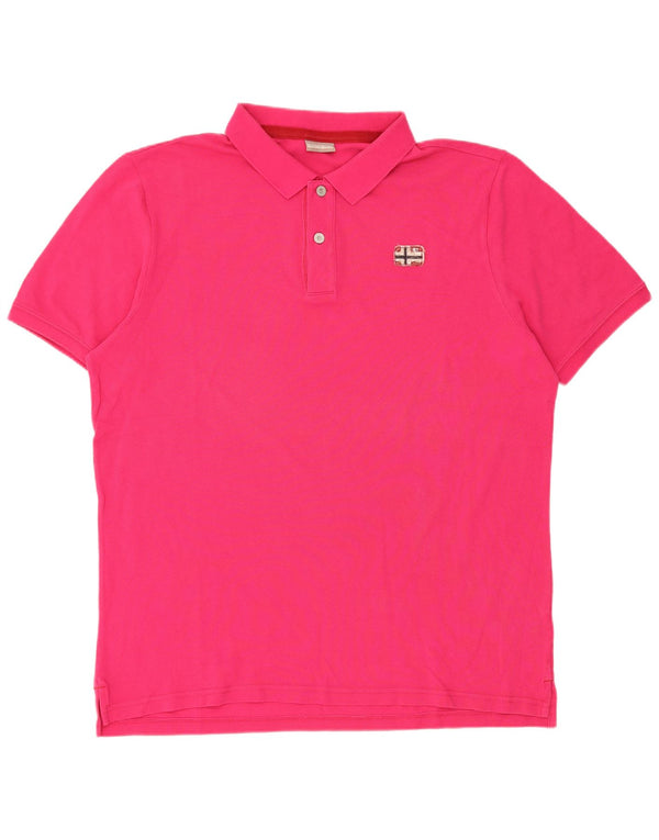 Camisa polo masculina Napapijri 2XL algodão rosa