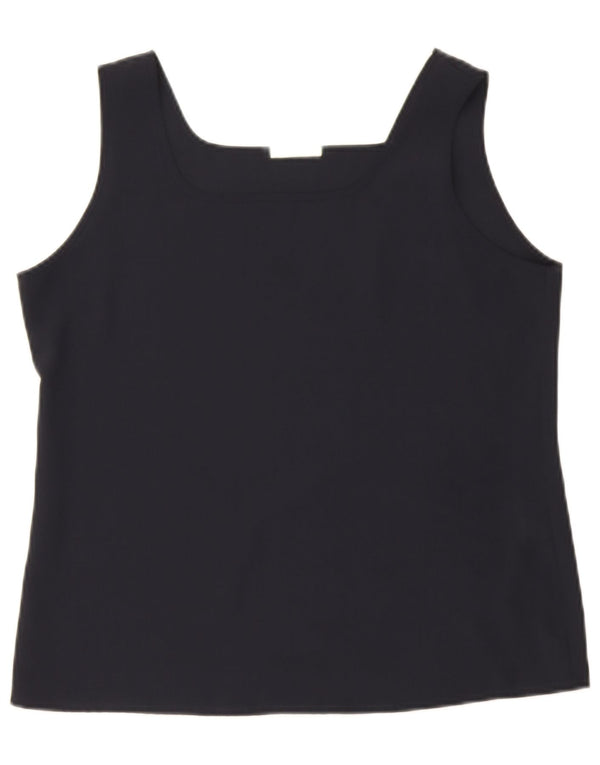 Colete feminino Sommermann UK 14 grande poliéster azul marinho
