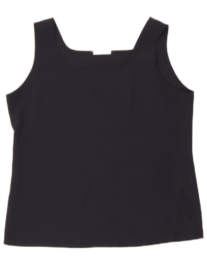Colete feminino Sommermann UK 14 grande poliéster azul marinho