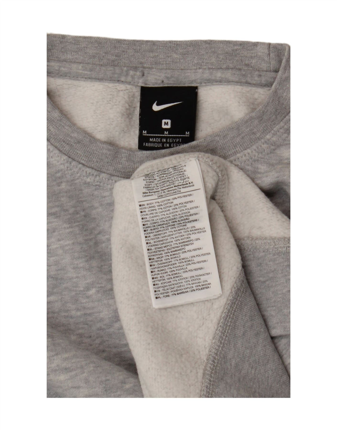 NIKE feminino oversized moletom jumper UK 14 médio cinza algodão