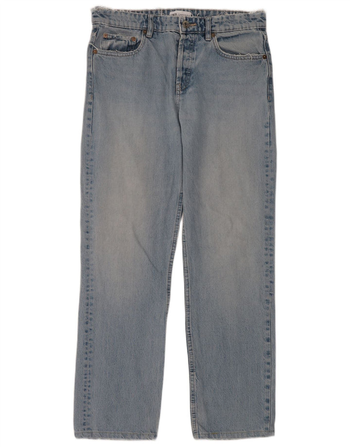 Calça jeans reta feminina Zara EU 40 médio W30 L30 azul