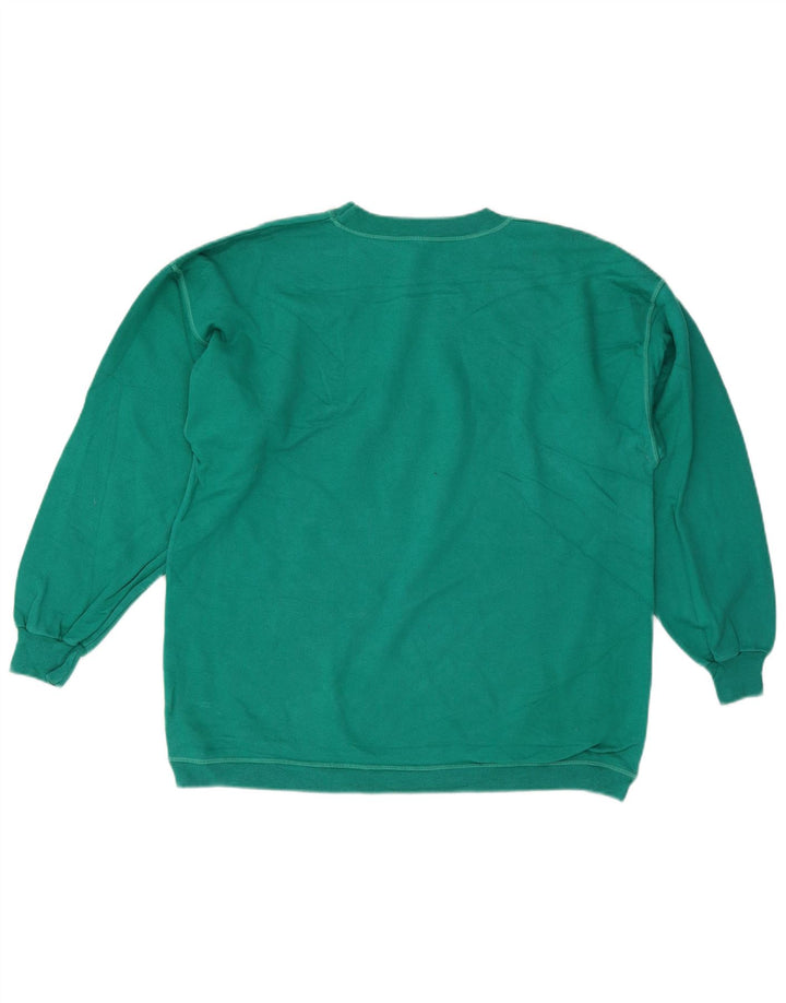 Moletom gráfico masculino Meeting Jumper grande algodão turquesa