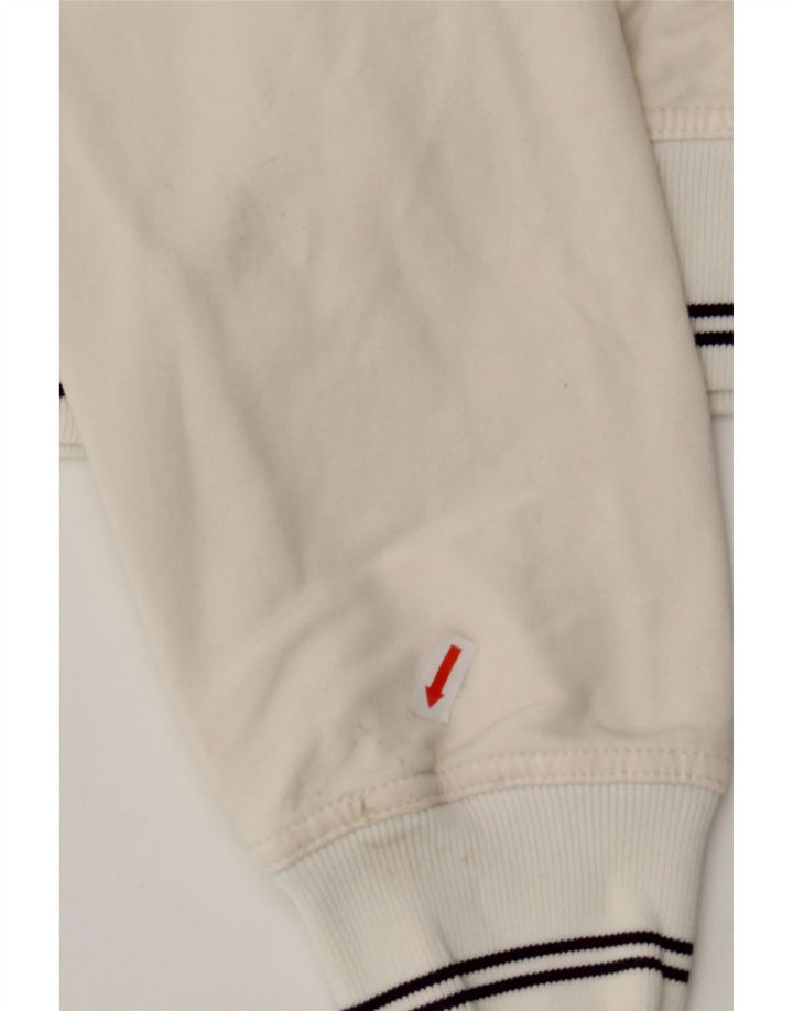 SERGIO TACCHINI Womens Zip Hoodie Sweater UK 18 XL White Cotton Vintage Sergio Tacchini and Second-Hand Sergio Tacchini from Messina Hembry 