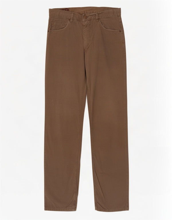 Marlboro Classics Masculino Calça Casual Reta W34 L34 Marrom