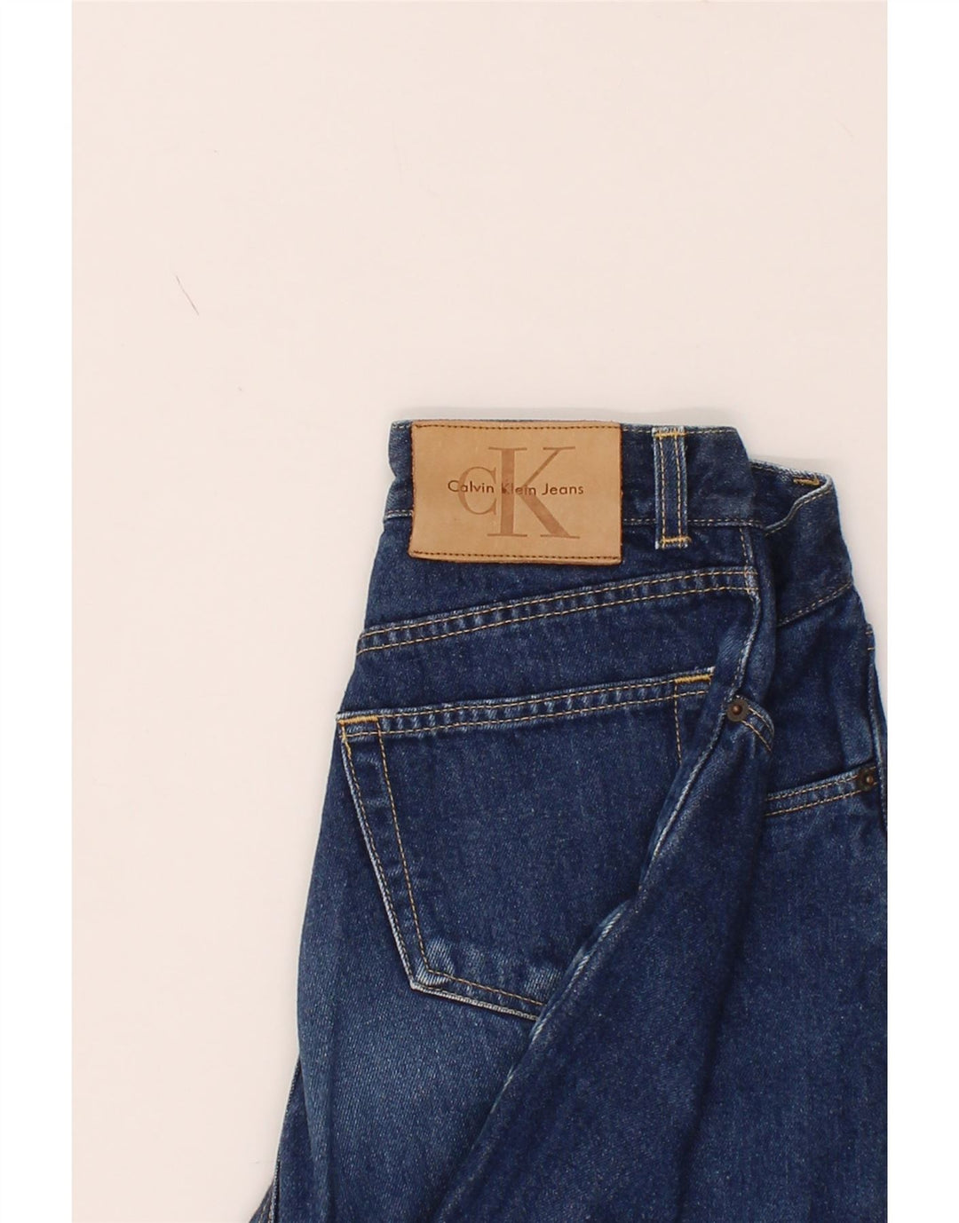 CALVIN KLEIN Womens Tapered Jeans W28 L27 Blue Cotton Vintage Calvin Klein and Second-Hand Calvin Klein from Messina Hembry 
