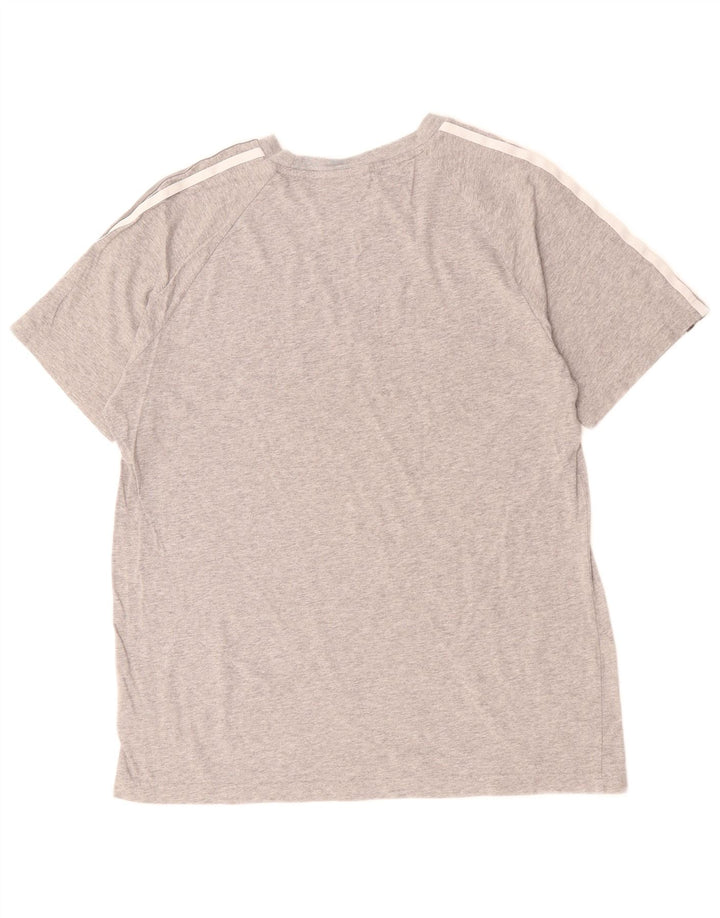 Camiseta masculina Adidas grande algodão manchado cinza